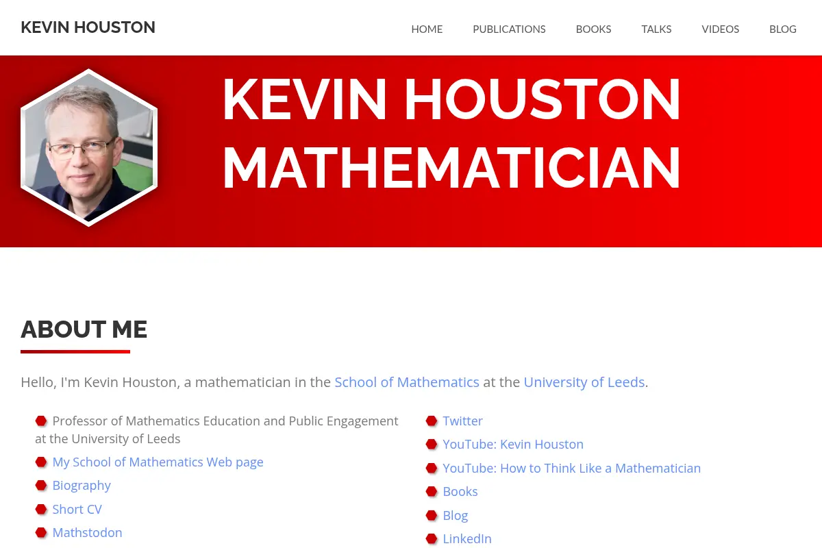 Kevin Houston -- Mathematician