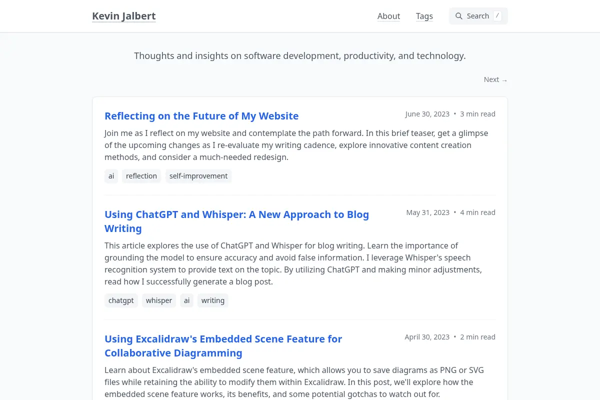 Kevin Jalbert's Blog