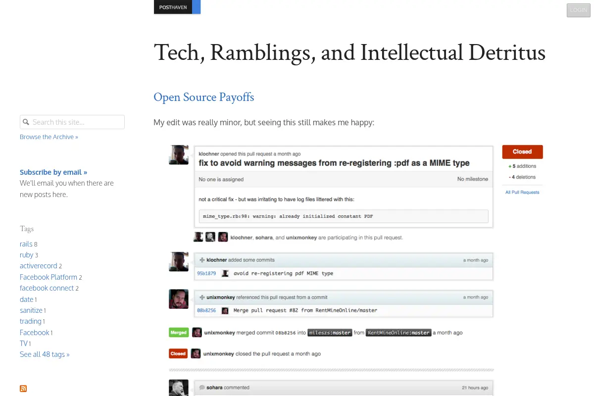 Tech, Ramblings, and Intellectual Detritus