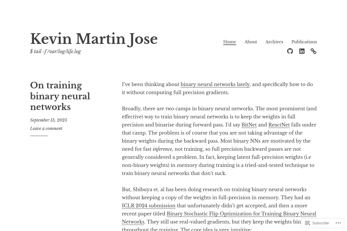Kevin Martin Jose – $ tail -f /var/log/life.log