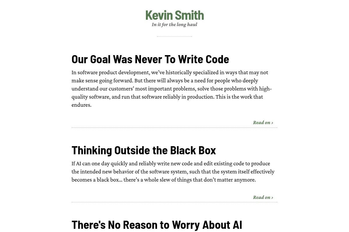 Kevin Smith | Engineering leader on a mission to help product teams love their job and consistently deliver real customer value.
