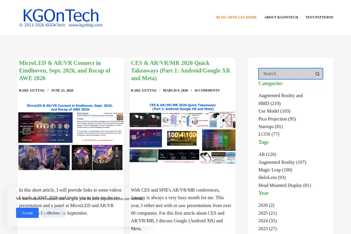 KGOnTech – Karl Guttag On Technology