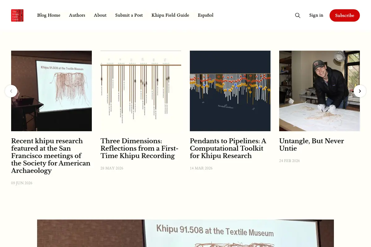 The Khipu Field Guide Blog
