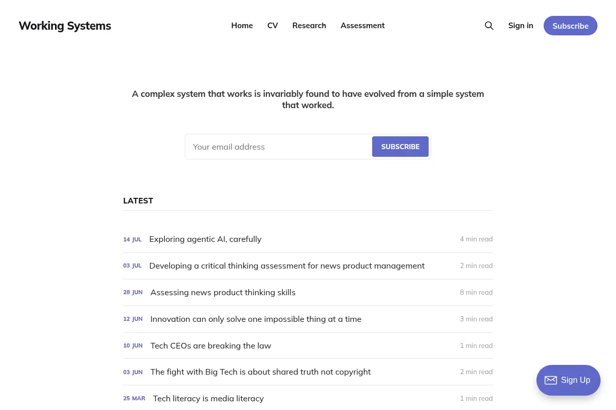 Working Systems