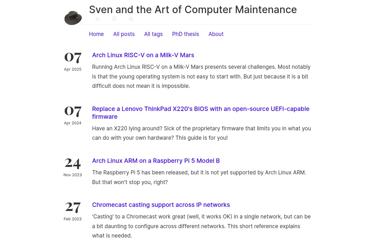 Sven and the Art of Computer Maintenance