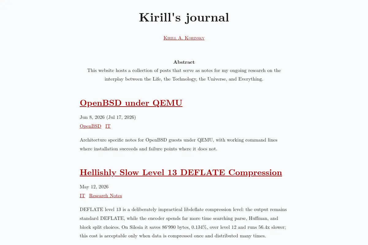 Kirill's journal