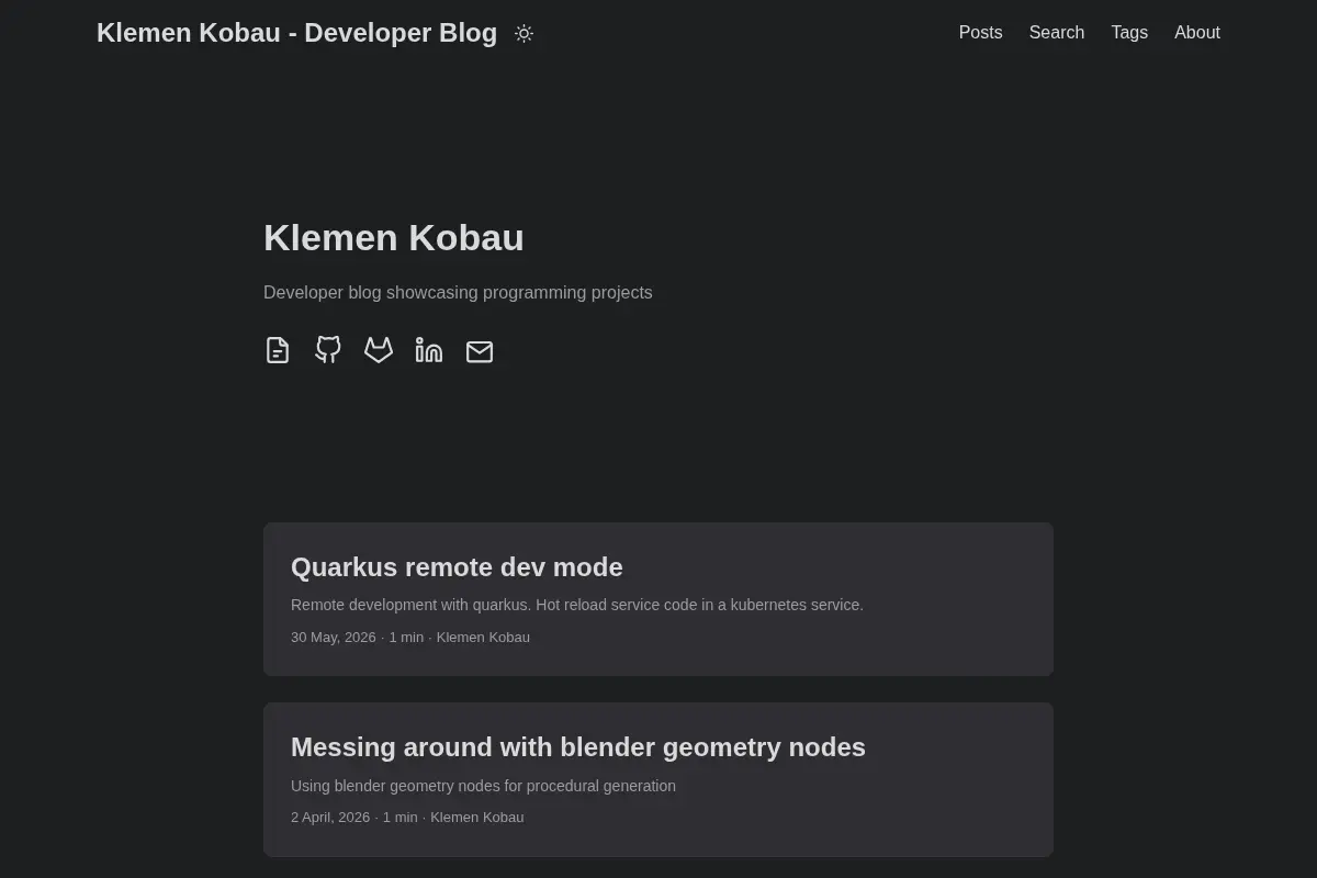 Klemen Kobau - Developer Blog