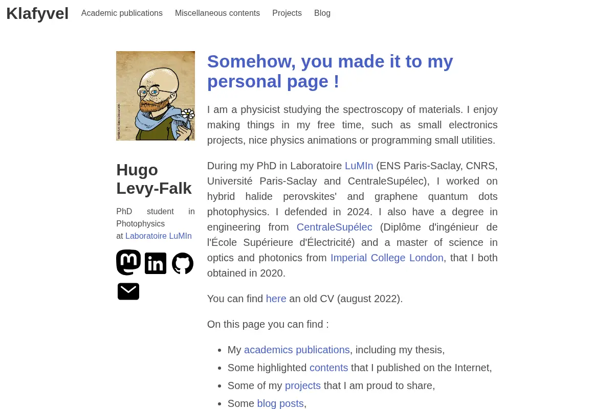Klafyvel's personal page