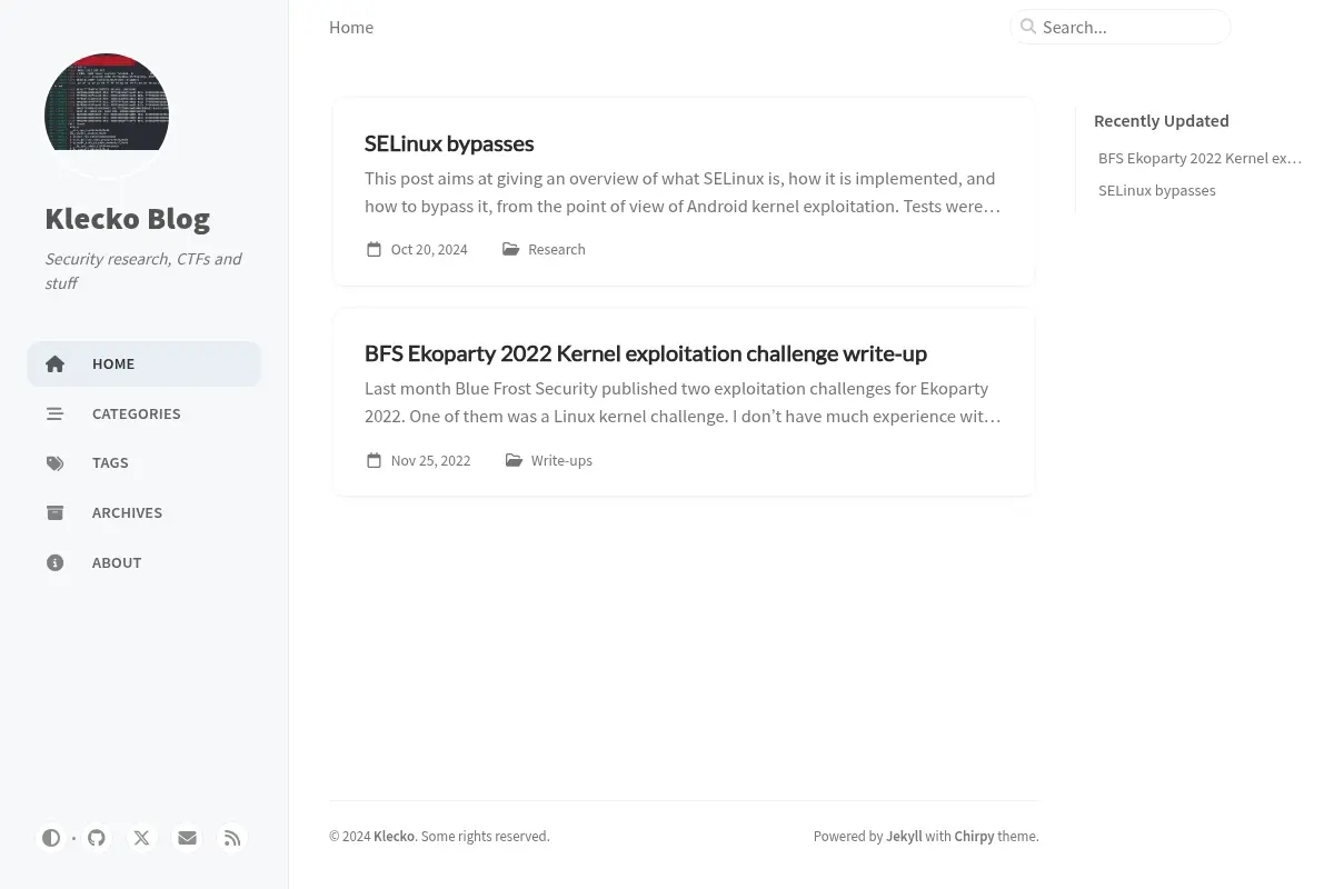 Klecko Blog