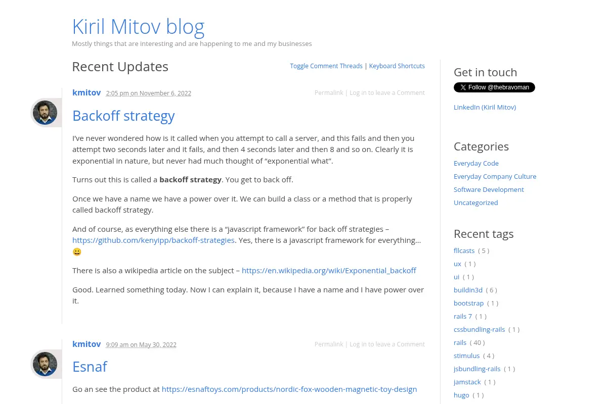 Kiril Mitov blog | Mostly things that are interesting and are happening to me and my businesses