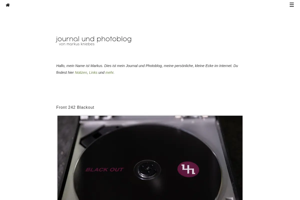 Journal & Fotoblog – Markus Kniebes