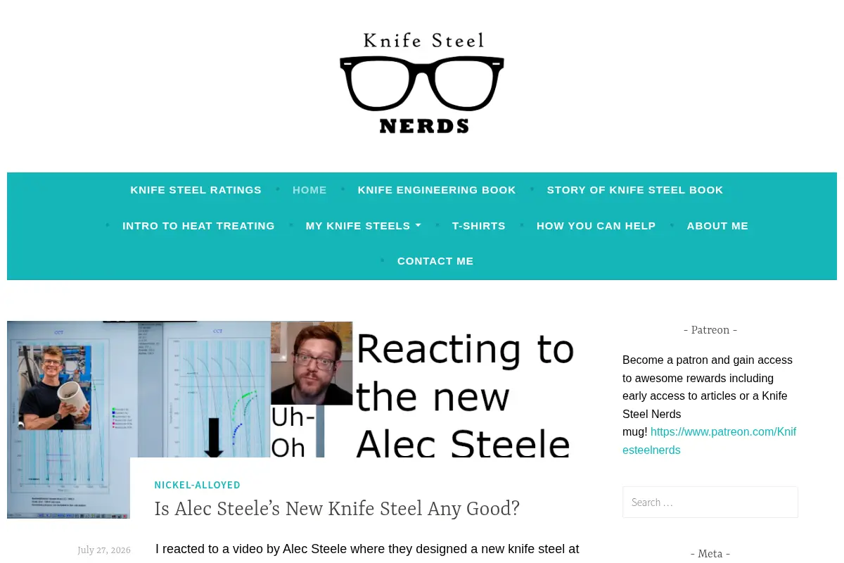 Knife Steel Nerds - Metallurgy and Testing of Knives and Steel