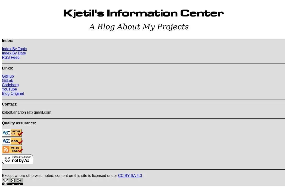 Kjetil's Information Center (Mirror)