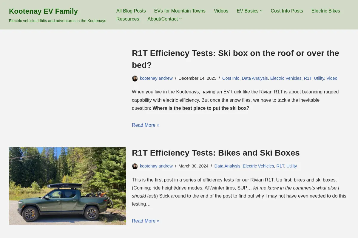 Kootenay EV Family