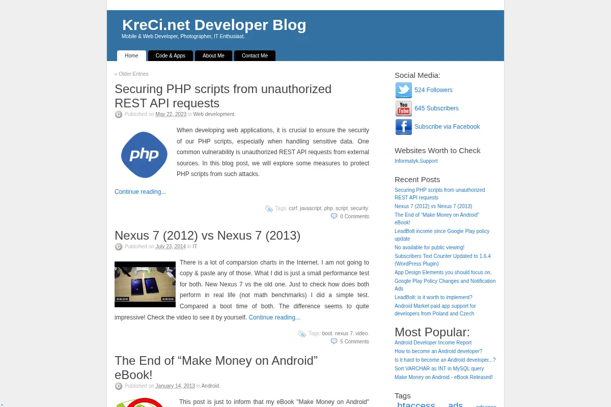 KreCi.net Developer Blog