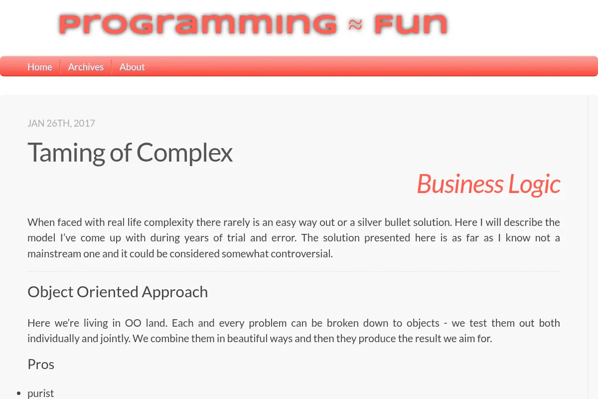 Programming ≈ Fun