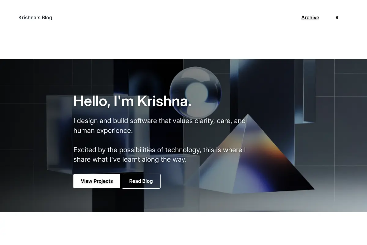 Hello, I'm Krishna.