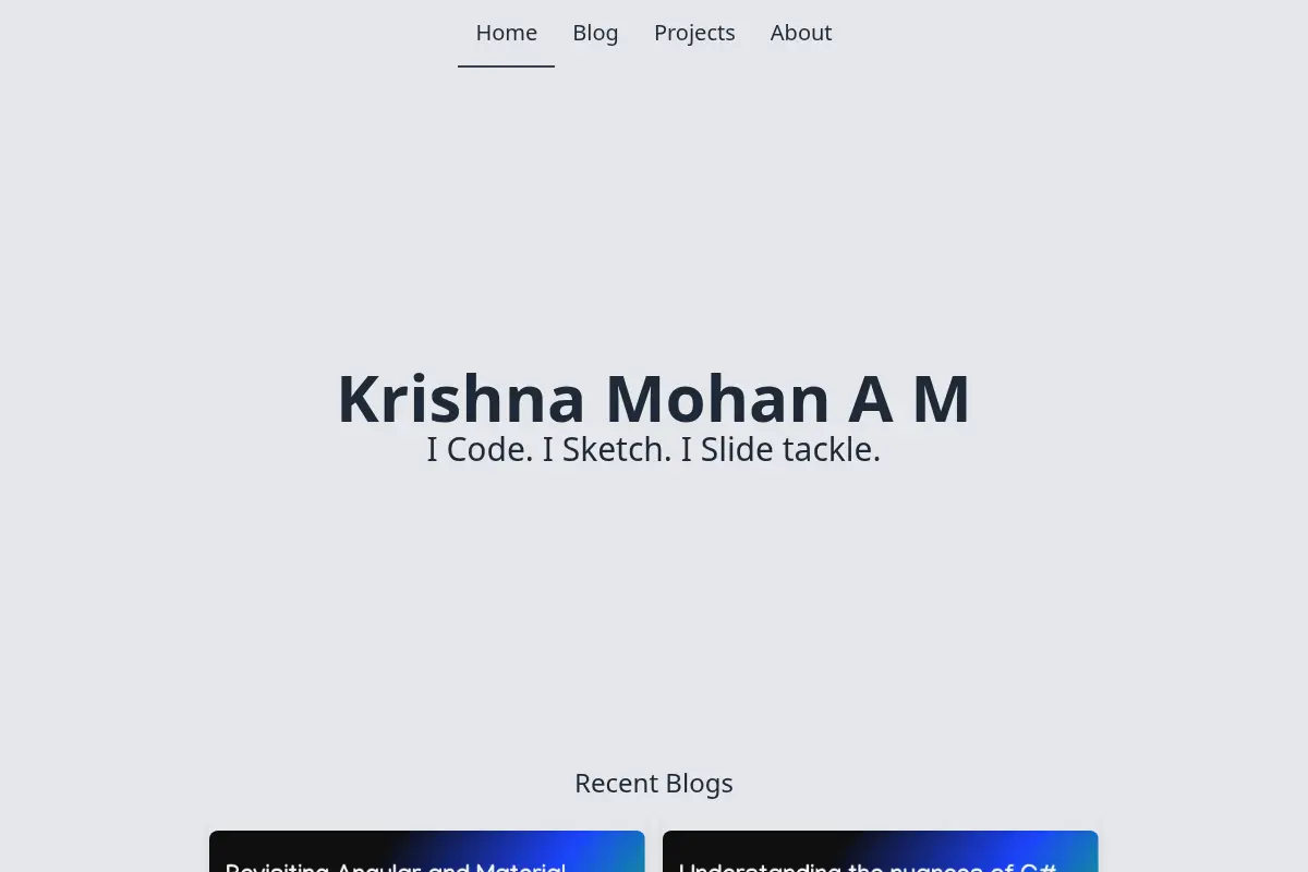 Krishna Mohan A M | Microsoft Certified Full Stack Developer
