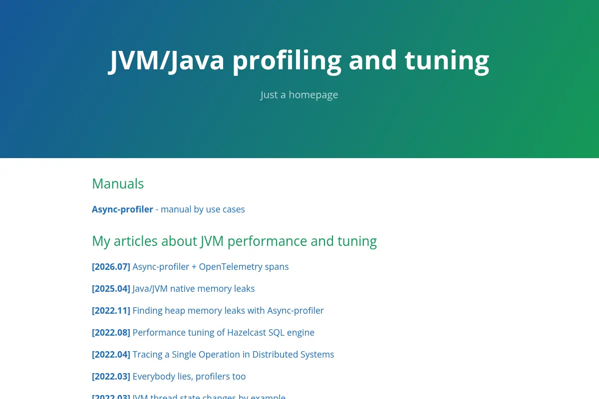 JVM/Java profiling and tuning
