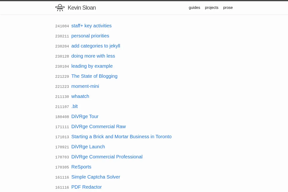 Kevin Sloan's Blog