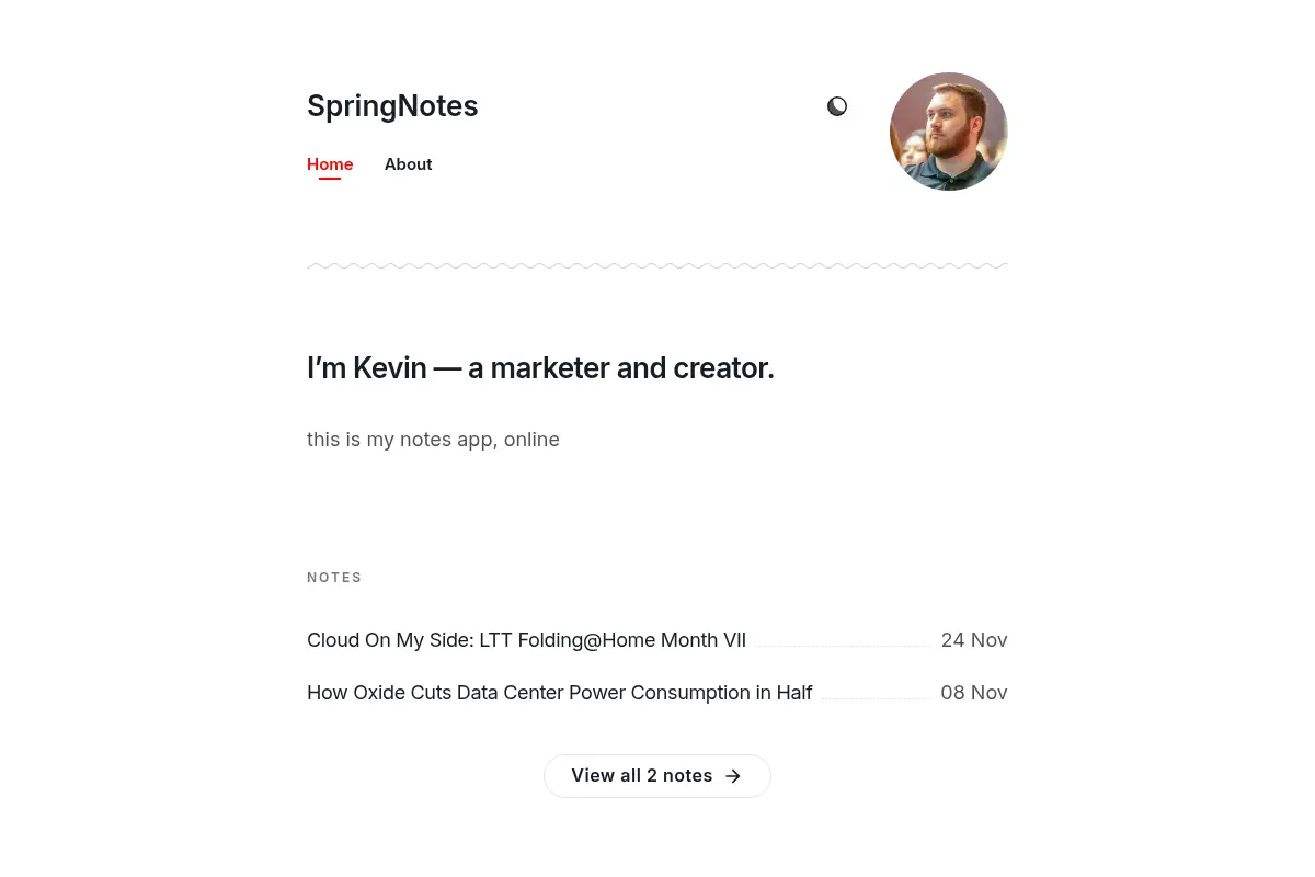 SpringNotes