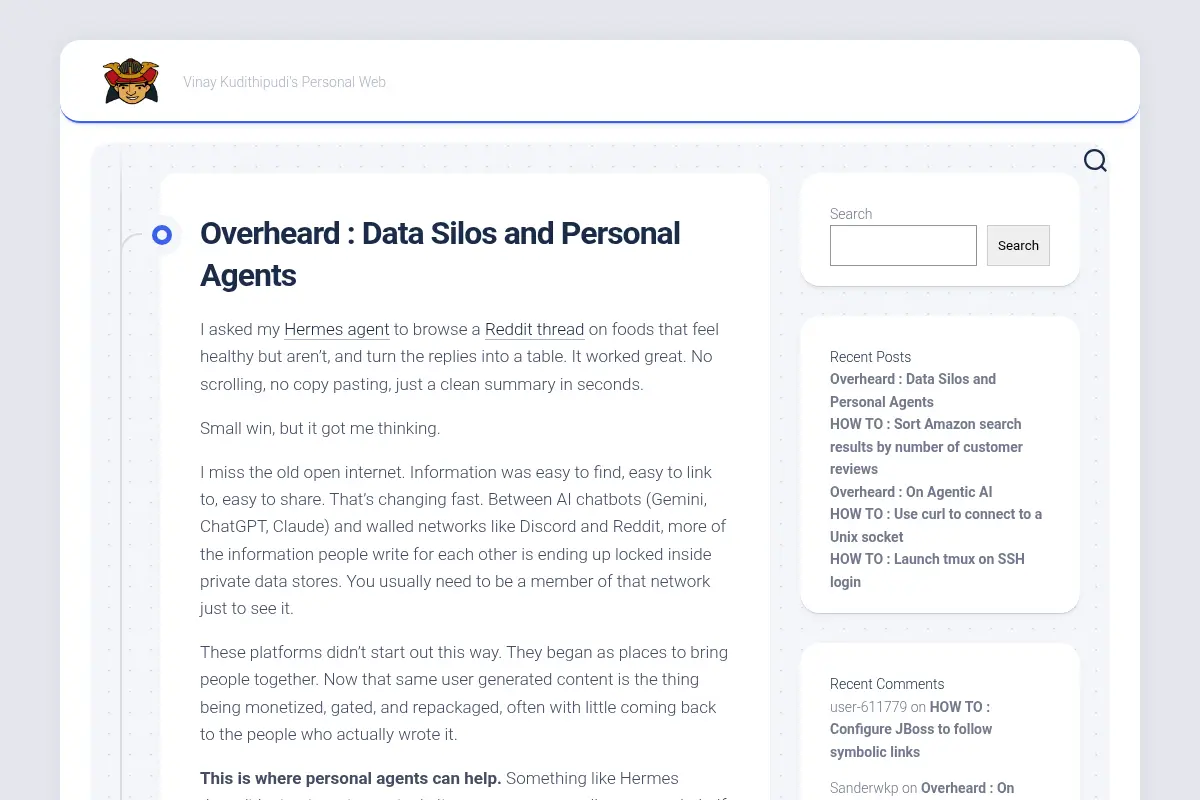 Vinay Kudithipudi's Personal Web
