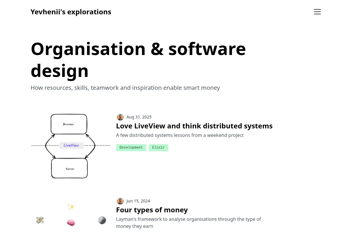 Organisation & software design