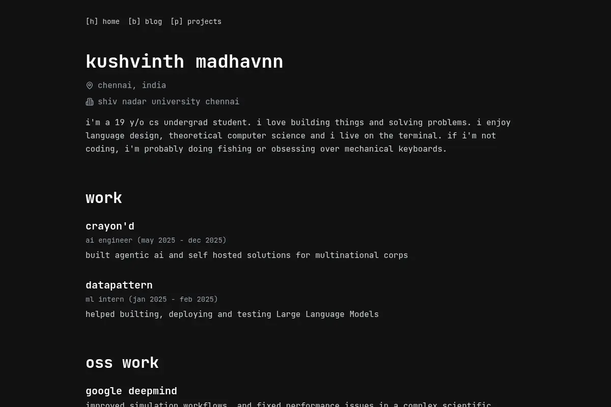 Kushvinth Madhavan