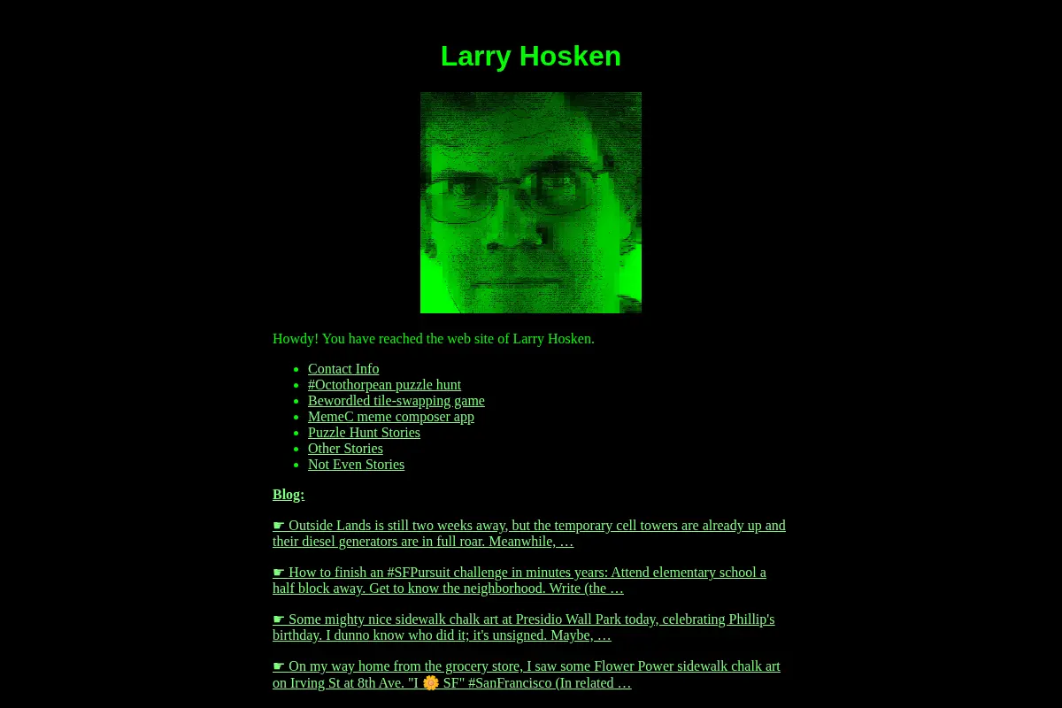 Larry Hosken: Coding, Encoding, and Decoding
