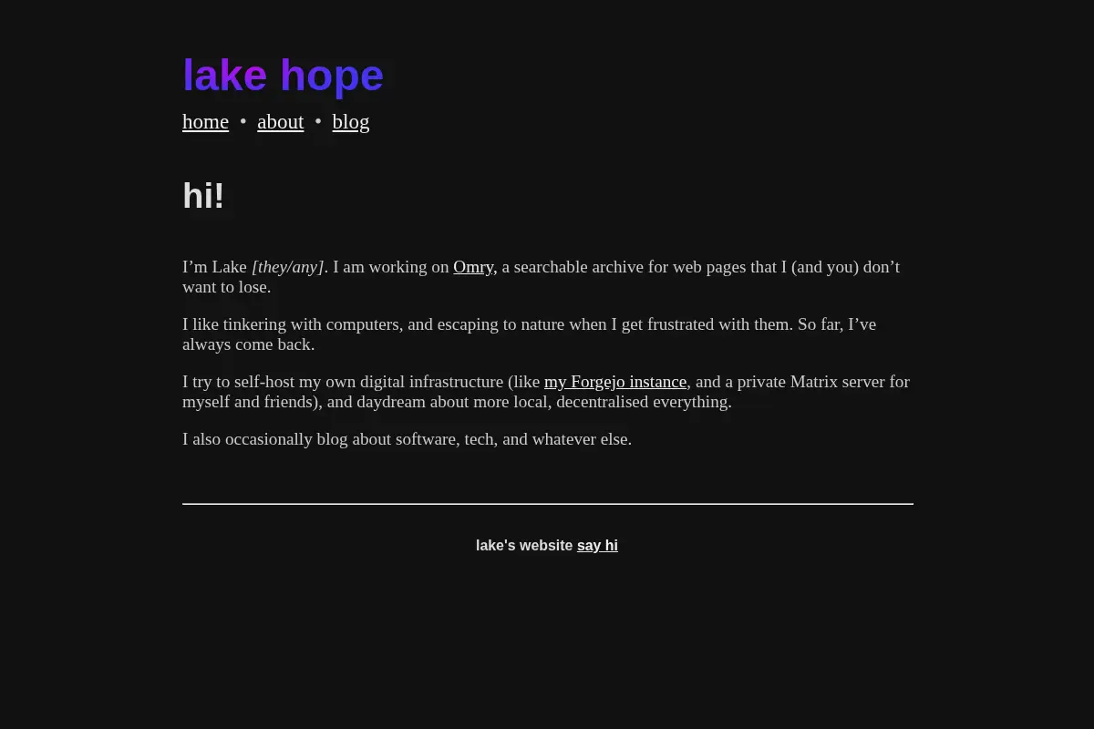 lake hope