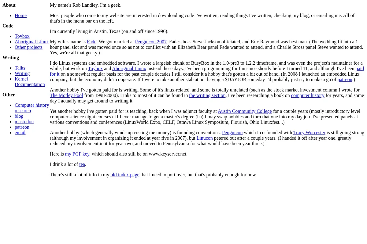 Rob Landley's Homepage