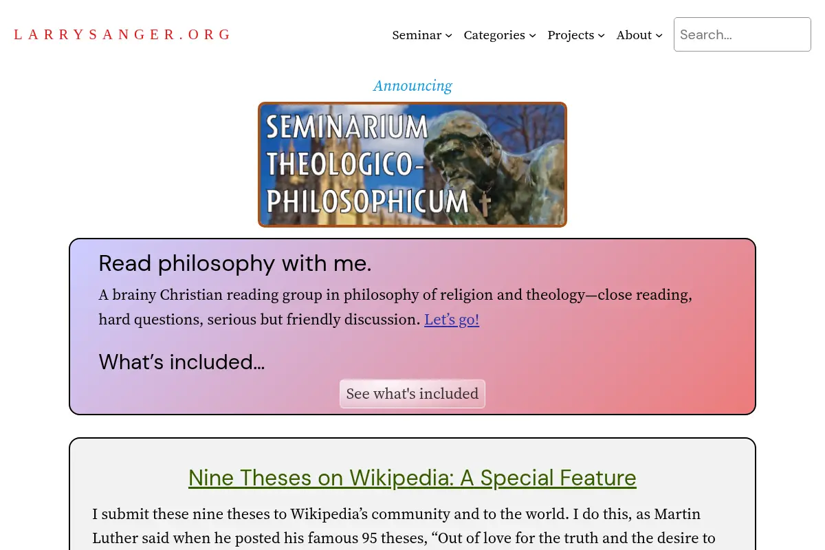 LarrySanger.org – Technology, philosophy, and more