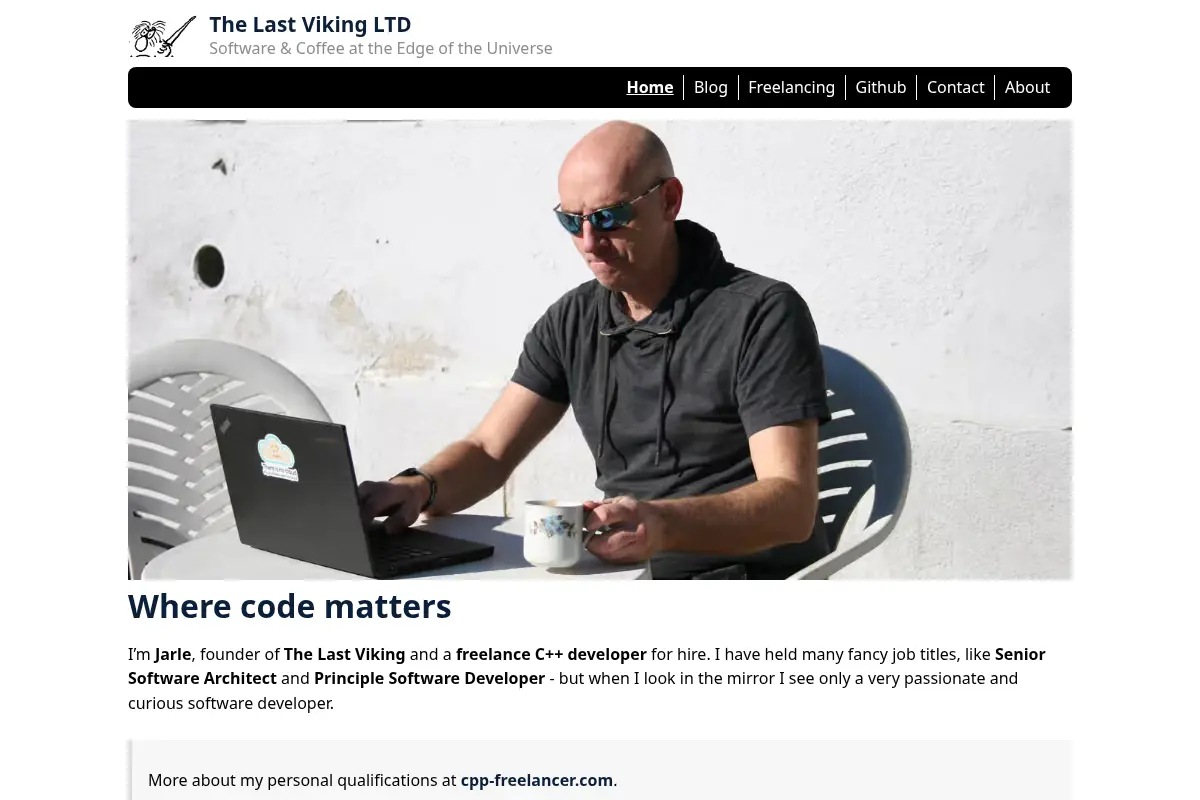 The Last Viking - Freelance C++ Developer