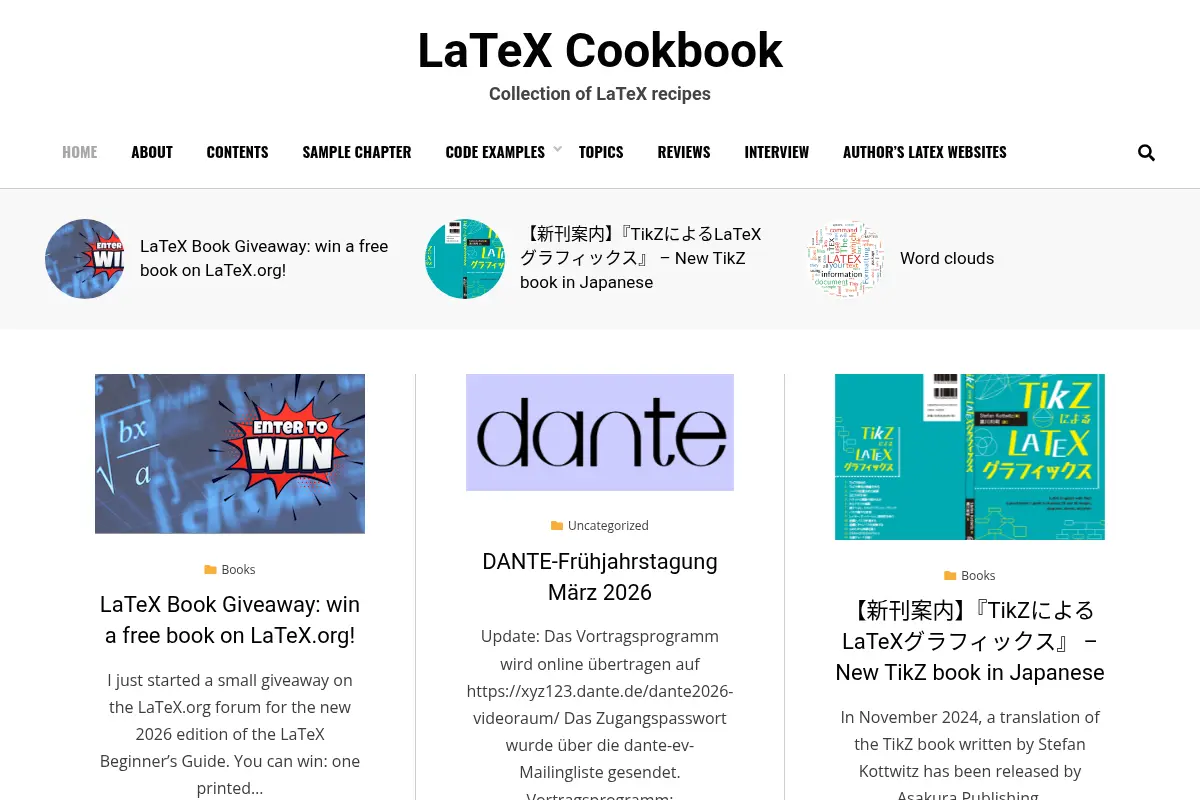 LaTeX Cookbook
