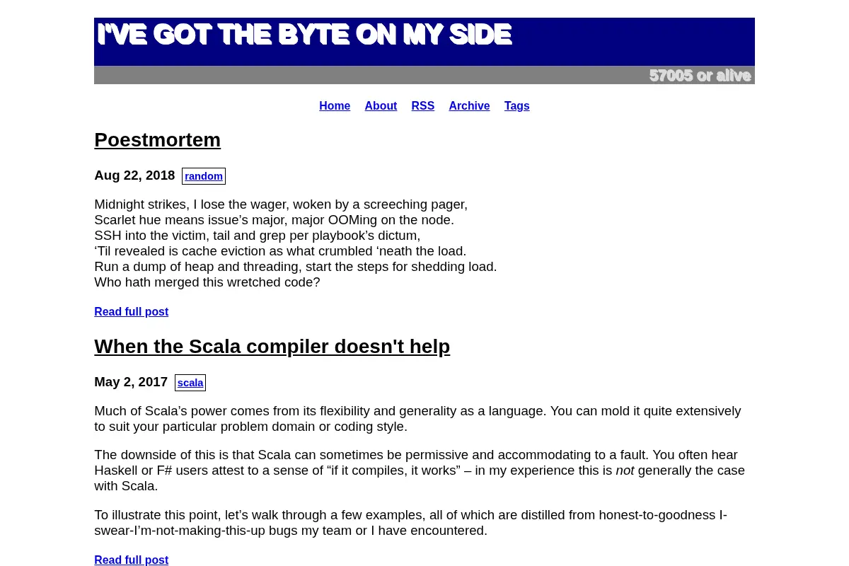 I've got the byte on my side