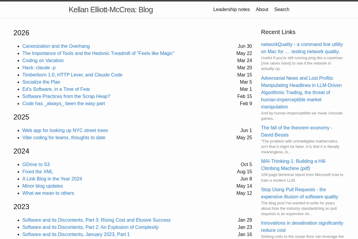 Kellan Elliott-McCrea: Blog