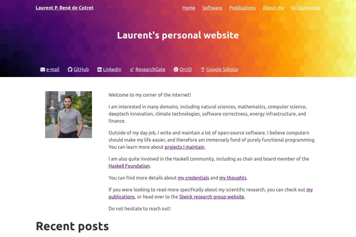 Laurent's personal website