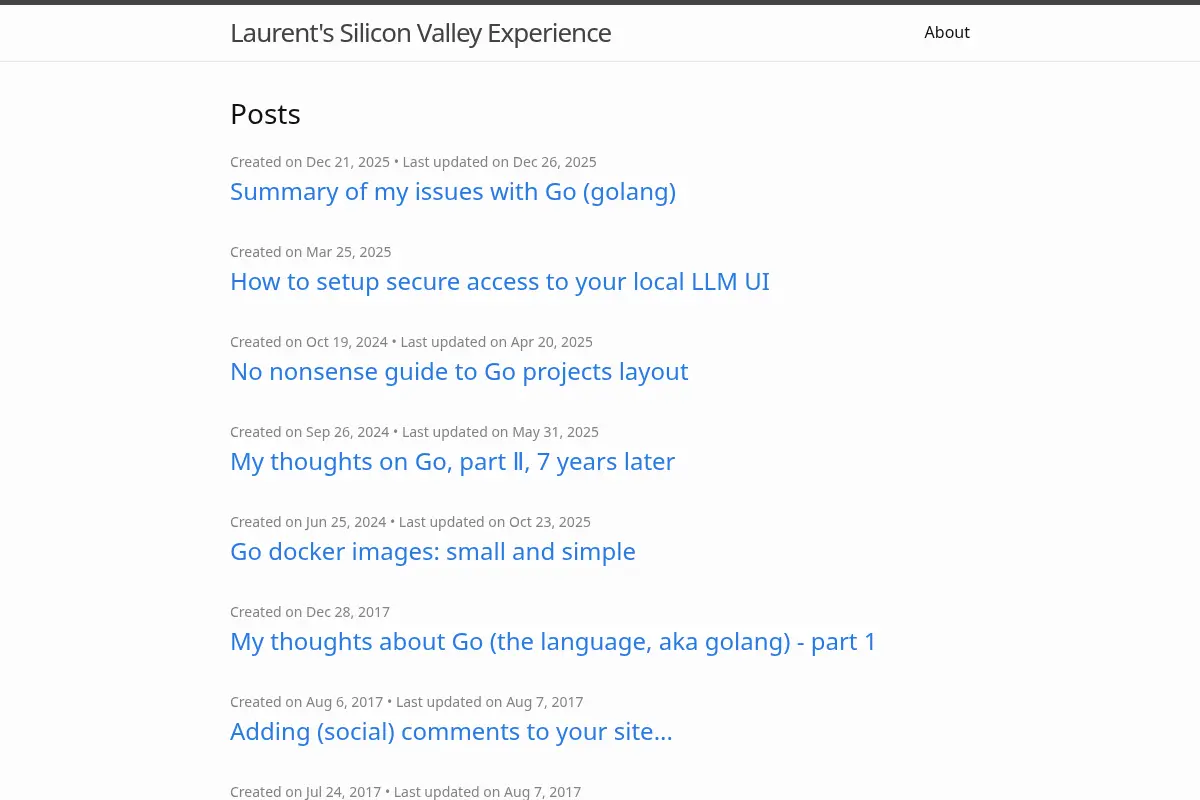 Laurent's Silicon Valley Experience