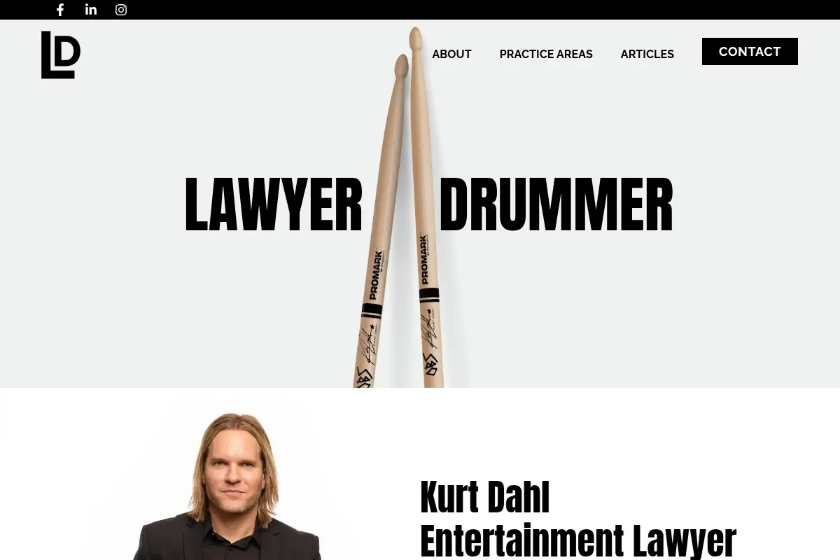 Lawyer Drummer - Kurt Dahl Music and Entertainment Law