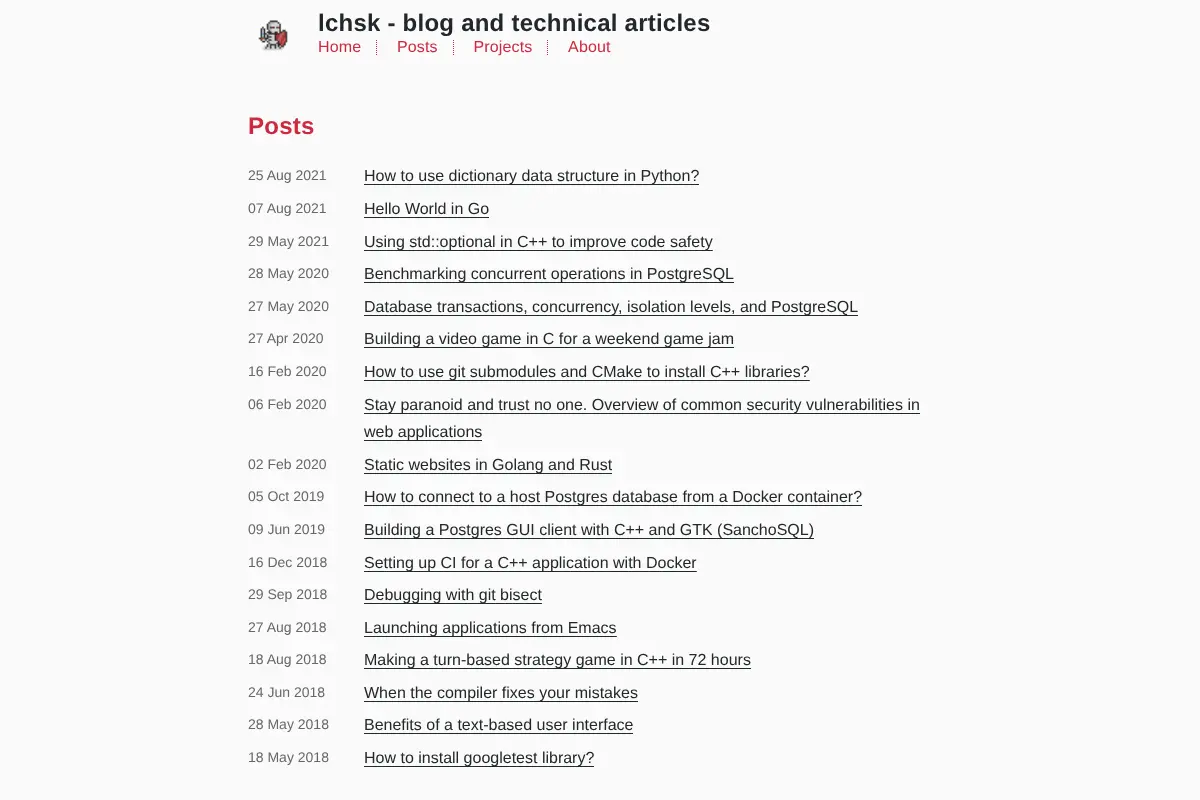 lchsk - blog and technical articles