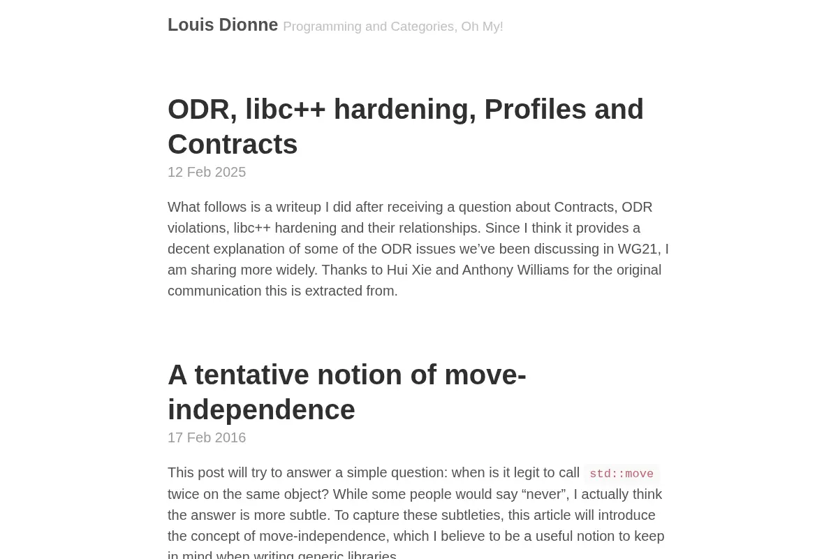 Louis Dionne · Programming and Categories, Oh My!