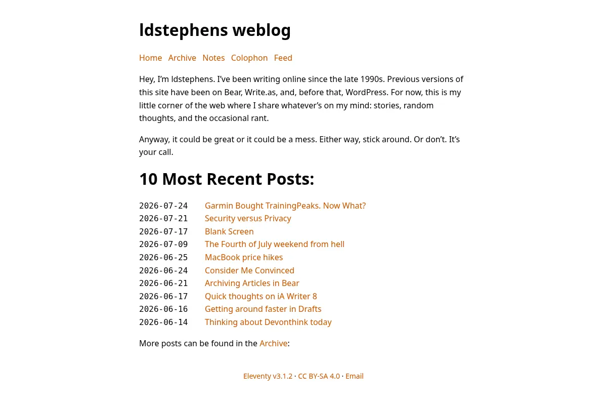 ldstephens weblog