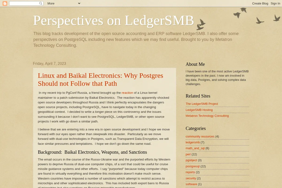 Perspectives on LedgerSMB