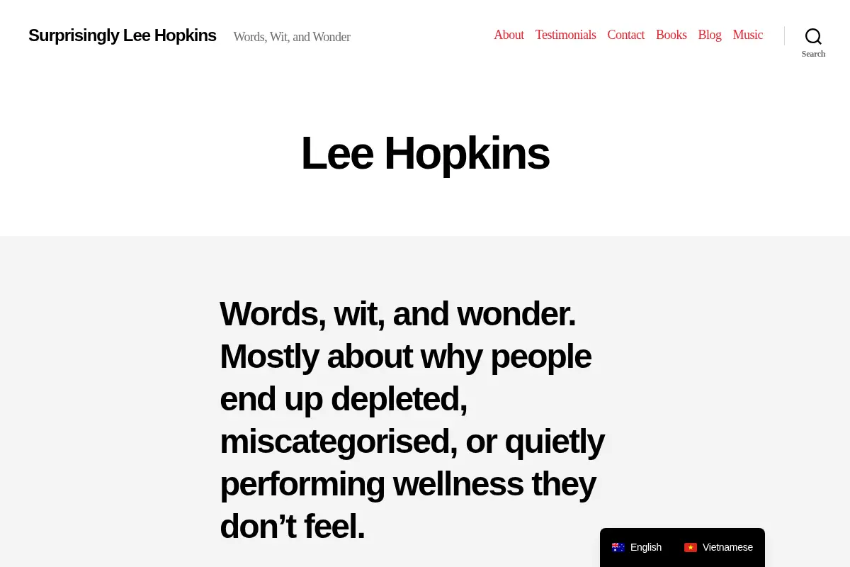 Surprisingly Lee Hopkins