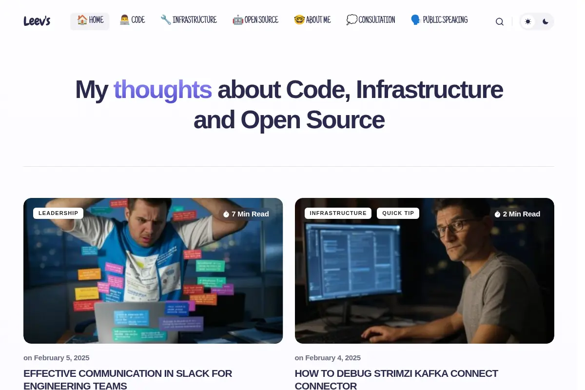 Leev's - My thoughts about Code, Infrastructure and Open Source