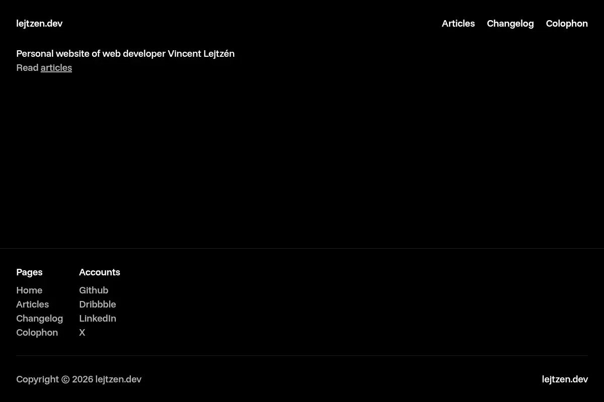 lejtzen.dev - Web developer blog
