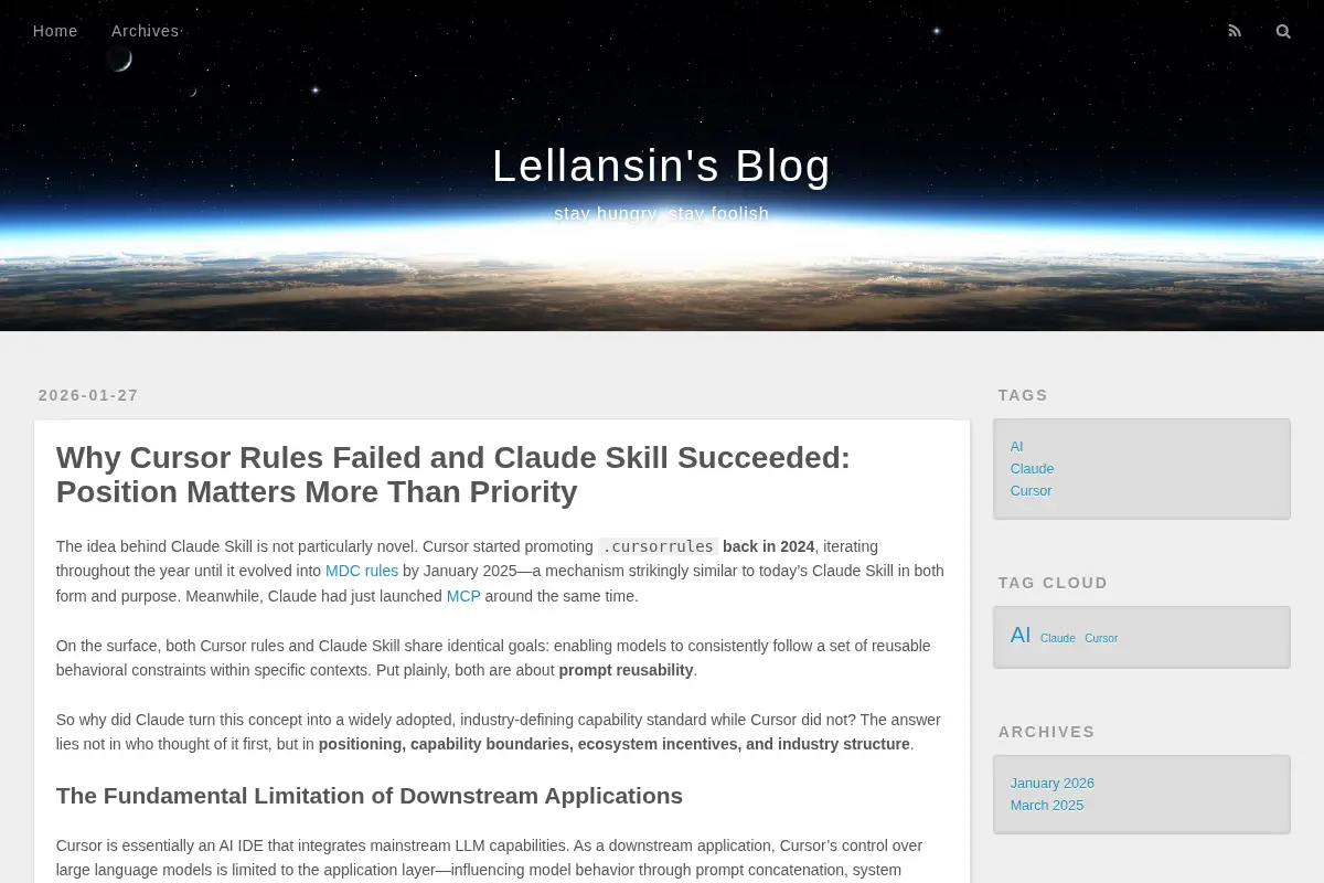 Lellansin's Blog