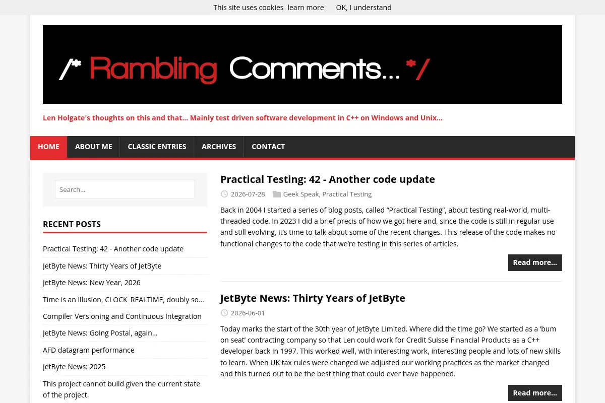 Rambling Comments - Len Holgate's blog