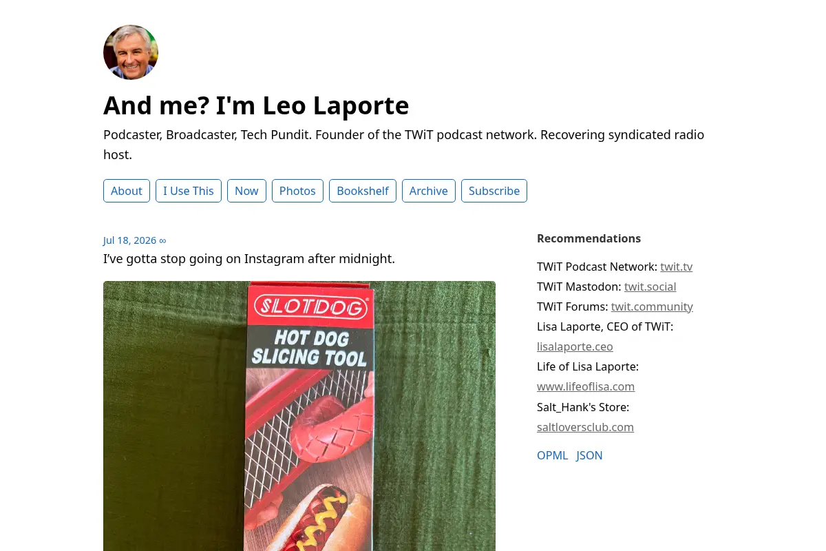 And me? I'm Leo Laporte