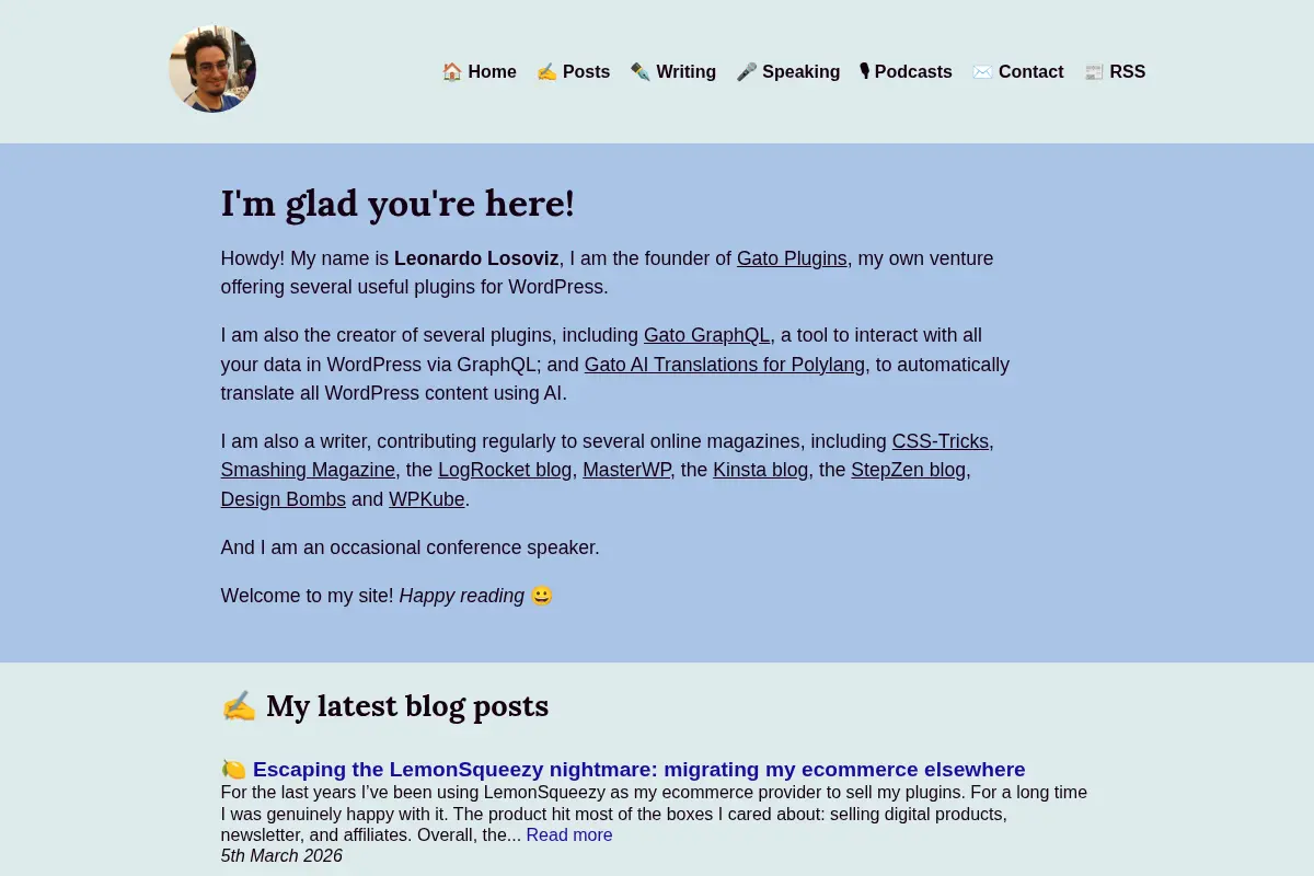 I'm glad you're here! - Leo's blog